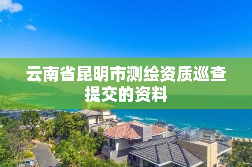 云南省昆明市測繪資質巡查提交的資料