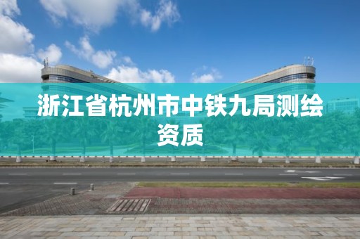 浙江省杭州市中鐵九局測繪資質