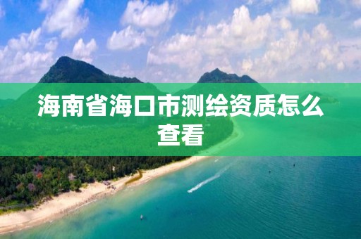 海南省海口市測繪資質怎么查看