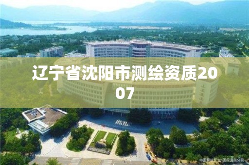 遼寧省沈陽市測繪資質2007