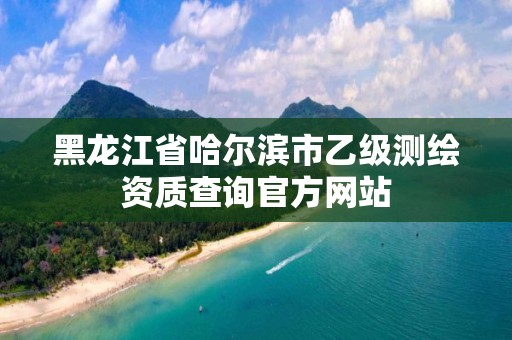 黑龍江省哈爾濱市乙級測繪資質查詢官方網站