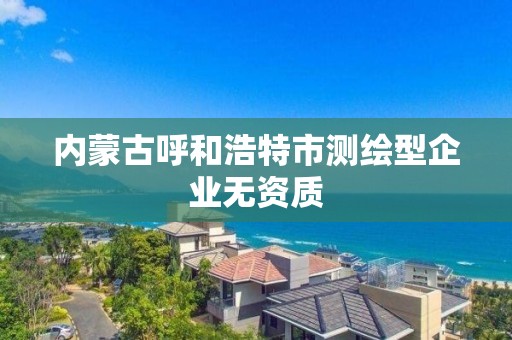 內(nèi)蒙古呼和浩特市測繪型企業(yè)無資質(zhì)