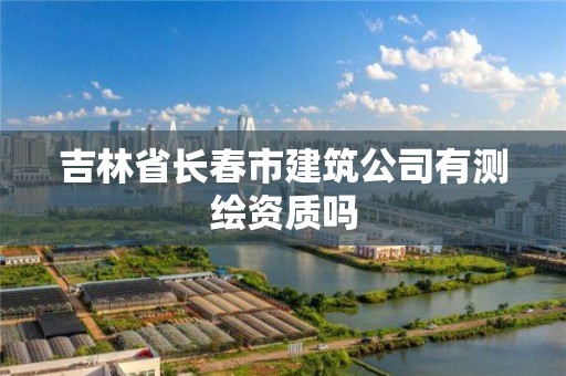 吉林省長春市建筑公司有測繪資質嗎