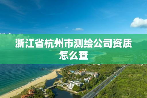 浙江省杭州市測繪公司資質怎么查