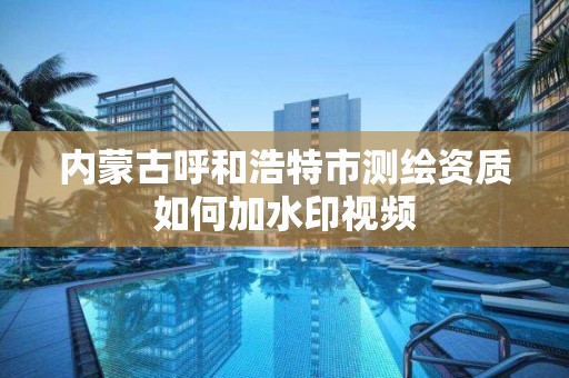 內蒙古呼和浩特市測繪資質如何加水印視頻