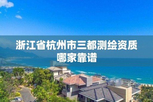 浙江省杭州市三都測繪資質(zhì)哪家靠譜