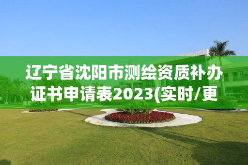 遼寧省沈陽市測繪資質補辦證書申請表2023(實時/更新中)