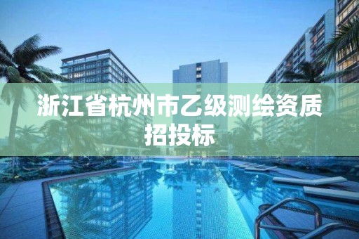 浙江省杭州市乙級測繪資質招投標