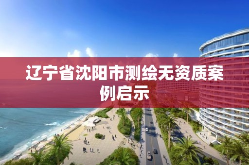 遼寧省沈陽市測繪無資質(zhì)案例啟示