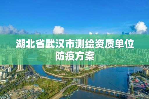 湖北省武漢市測繪資質單位防疫方案