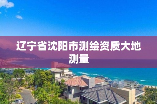 遼寧省沈陽市測繪資質大地測量