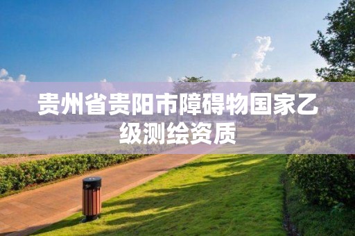 貴州省貴陽市障礙物國家乙級測繪資質