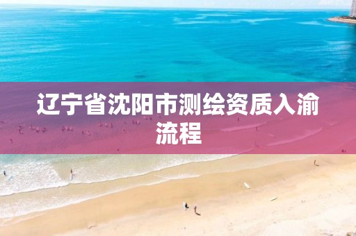 遼寧省沈陽市測繪資質入渝流程