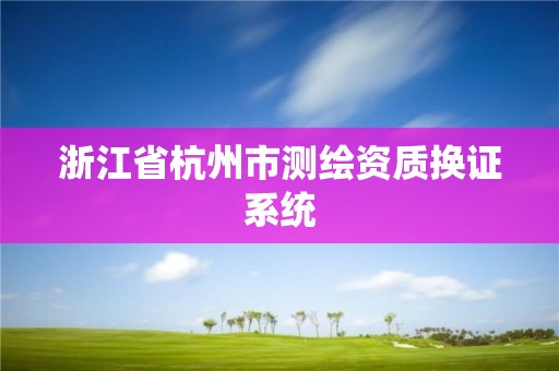 浙江省杭州市測繪資質換證系統