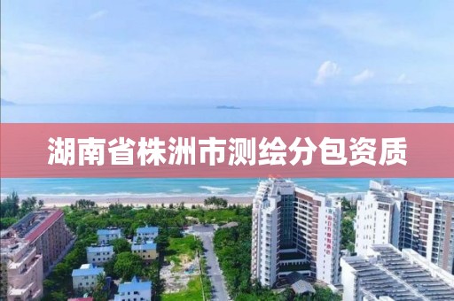 湖南省株洲市測繪分包資質