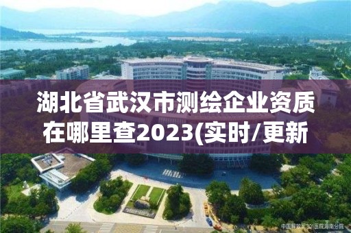 湖北省武漢市測繪企業(yè)資質(zhì)在哪里查2023(實時/更新中)