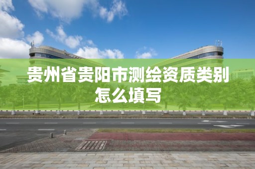 貴州省貴陽市測繪資質類別怎么填寫