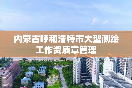 內蒙古呼和浩特市大型測繪工作資質章管理