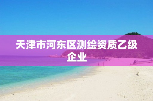 天津市河?xùn)|區(qū)測(cè)繪資質(zhì)乙級(jí)企業(yè)