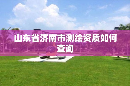 山東省濟南市測繪資質如何查詢