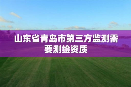 山東省青島市第三方監測需要測繪資質