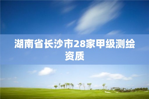 湖南省長沙市28家甲級測繪資質