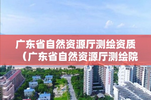 廣東省自然資源廳測繪資質(zhì)（廣東省自然資源廳測繪院）