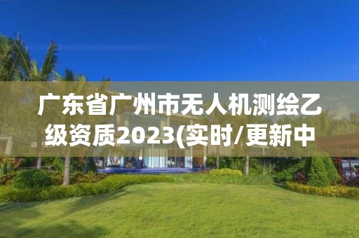 廣東省廣州市無人機測繪乙級資質2023(實時/更新中)