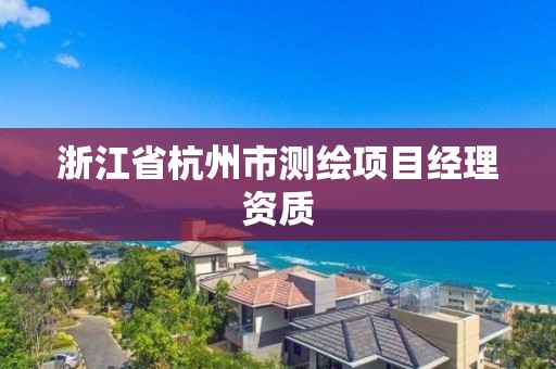 浙江省杭州市測繪項目經理資質