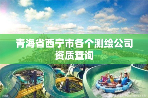 青海省西寧市各個測繪公司資質查詢