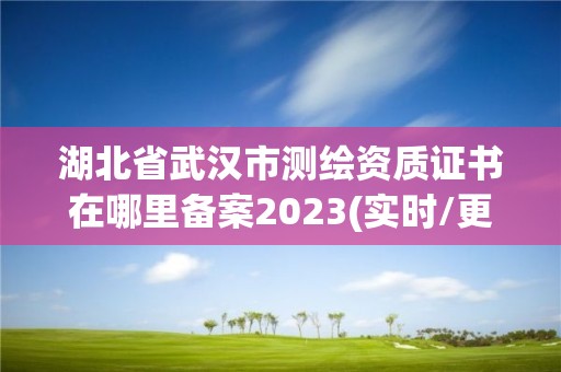 湖北省武漢市測繪資質證書在哪里備案2023(實時/更新中)