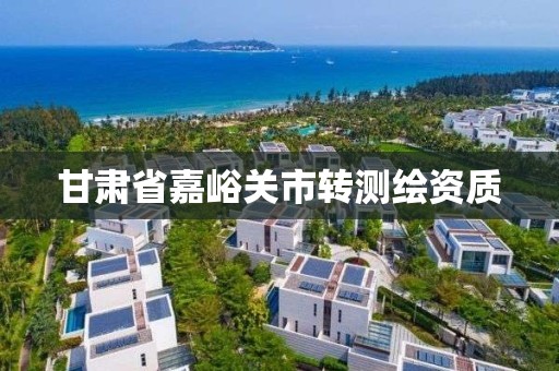 甘肅省嘉峪關市轉測繪資質