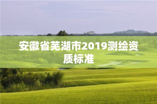 安徽省蕪湖市2019測繪資質標準