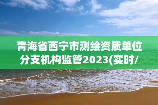 青海省西寧市測繪資質單位分支機構監管2023(實時/更新中)