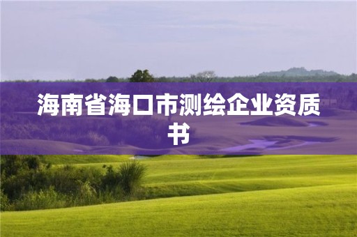 海南省海口市測繪企業資質書