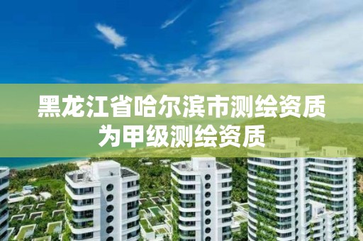 黑龍江省哈爾濱市測繪資質為甲級測繪資質