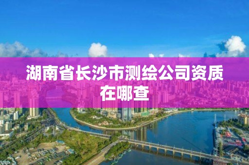 湖南省長沙市測繪公司資質在哪查