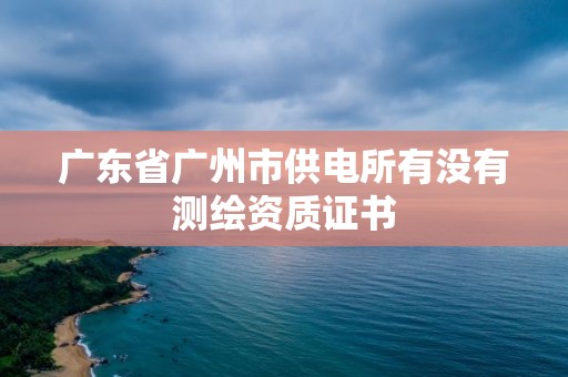 廣東省廣州市供電所有沒有測繪資質證書