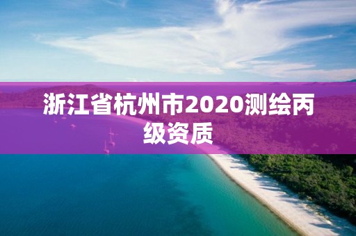 浙江省杭州市2020測繪丙級資質