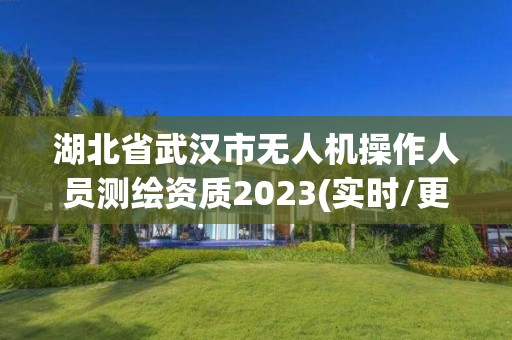 湖北省武漢市無人機操作人員測繪資質2023(實時/更新中)