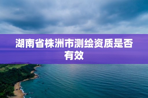 湖南省株洲市測繪資質是否有效