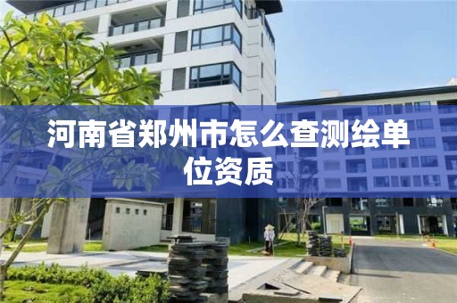 河南省鄭州市怎么查測繪單位資質