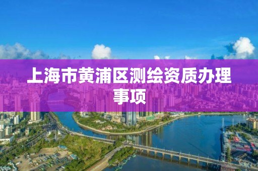 上海市黃浦區(qū)測繪資質(zhì)辦理事項