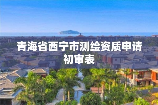 青海省西寧市測繪資質申請初審表