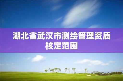 湖北省武漢市測繪管理資質(zhì)核定范圍