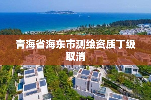 青海省海東市測繪資質丁級取消