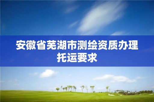 安徽省蕪湖市測繪資質辦理托運要求