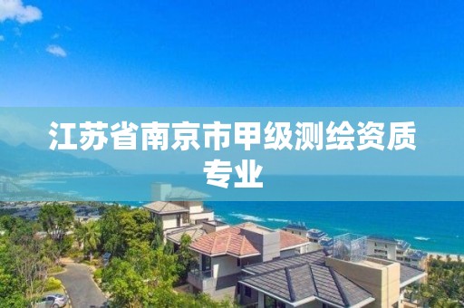 江蘇省南京市甲級測繪資質專業