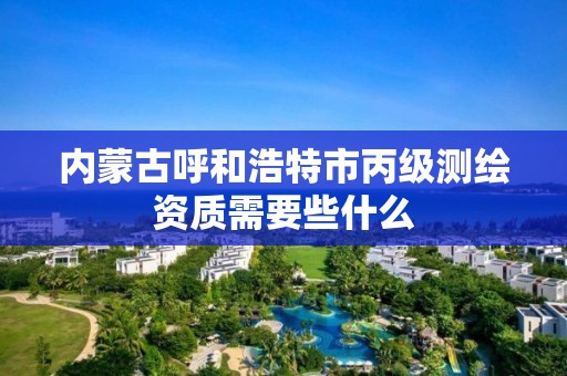 內蒙古呼和浩特市丙級測繪資質需要些什么