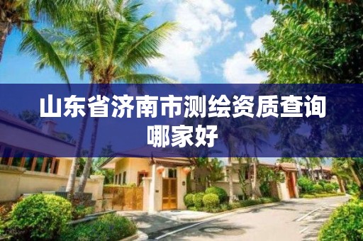 山東省濟南市測繪資質(zhì)查詢哪家好